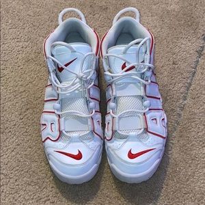 Nike Uptempo Red and White